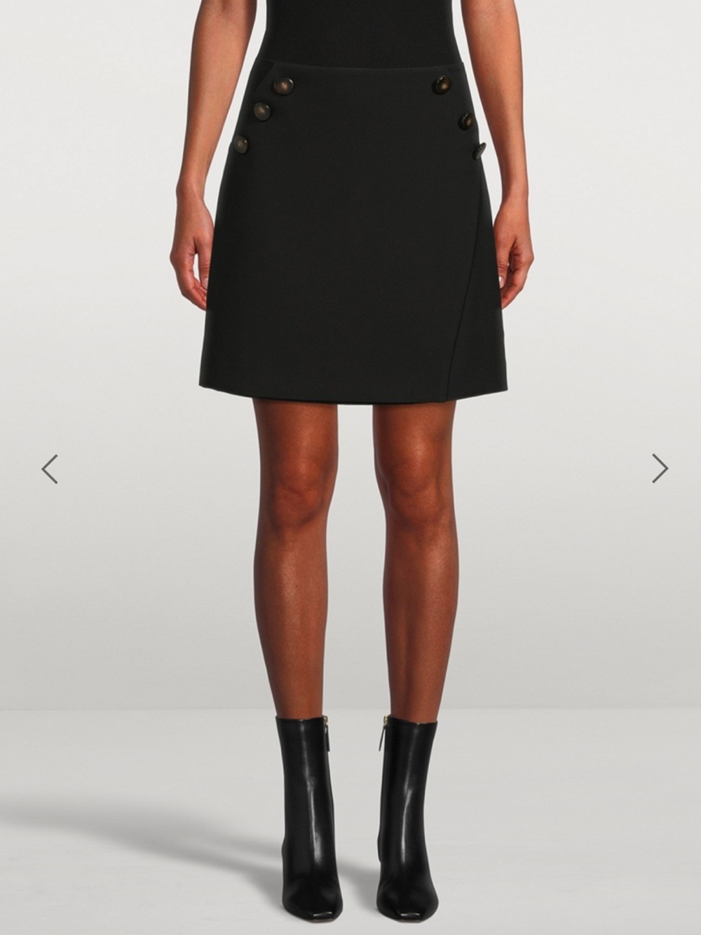 BA&SH Kara Button-Trimmed Mini Skirt Size M